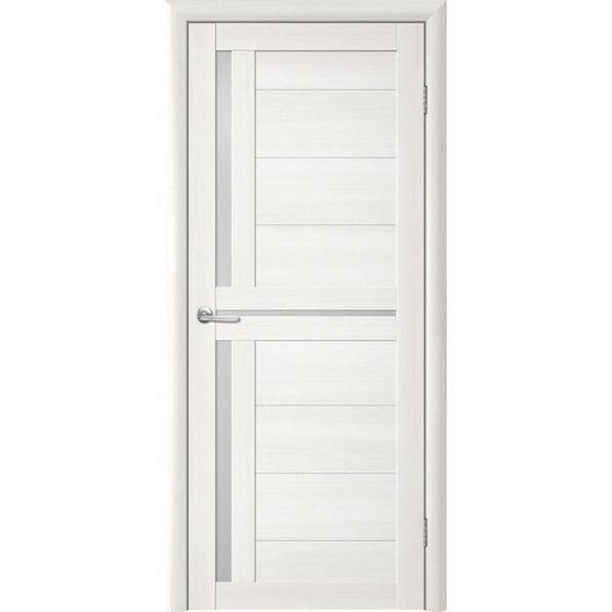 Дверь экошпон EcoTex T-5 лиственница белая остеклённая