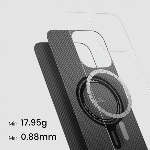 Чехол Pitaka Ultra-Slim для iPhone 16 Plus, Черный | Twill