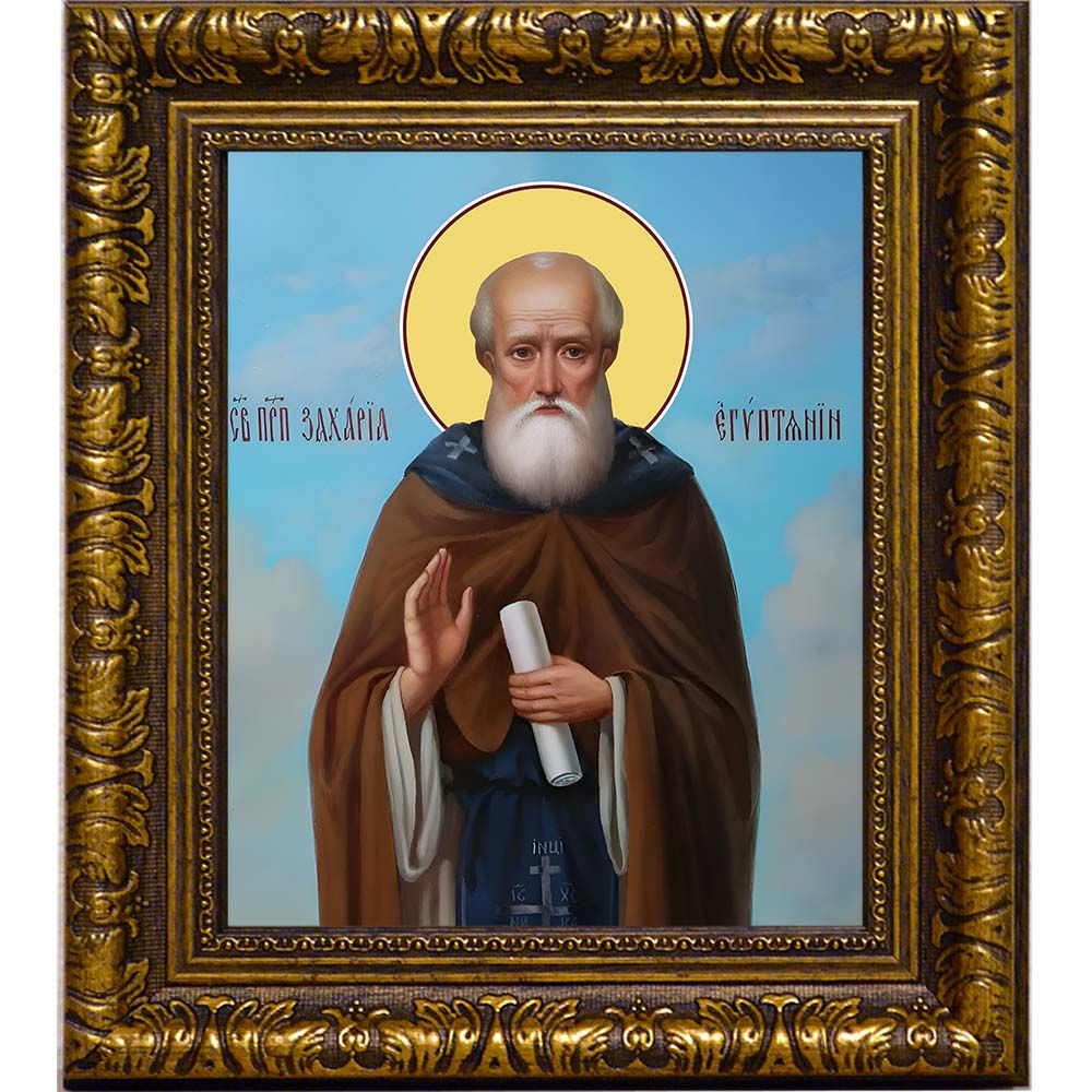Захария Египтянин Скитский преподобный. Икона на холсте