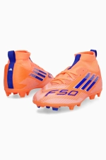 Бутсы adidas F50 League Mid FG/MG Junior - оранжевый