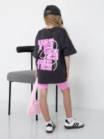 Летний костюм для девочки с велосипедками