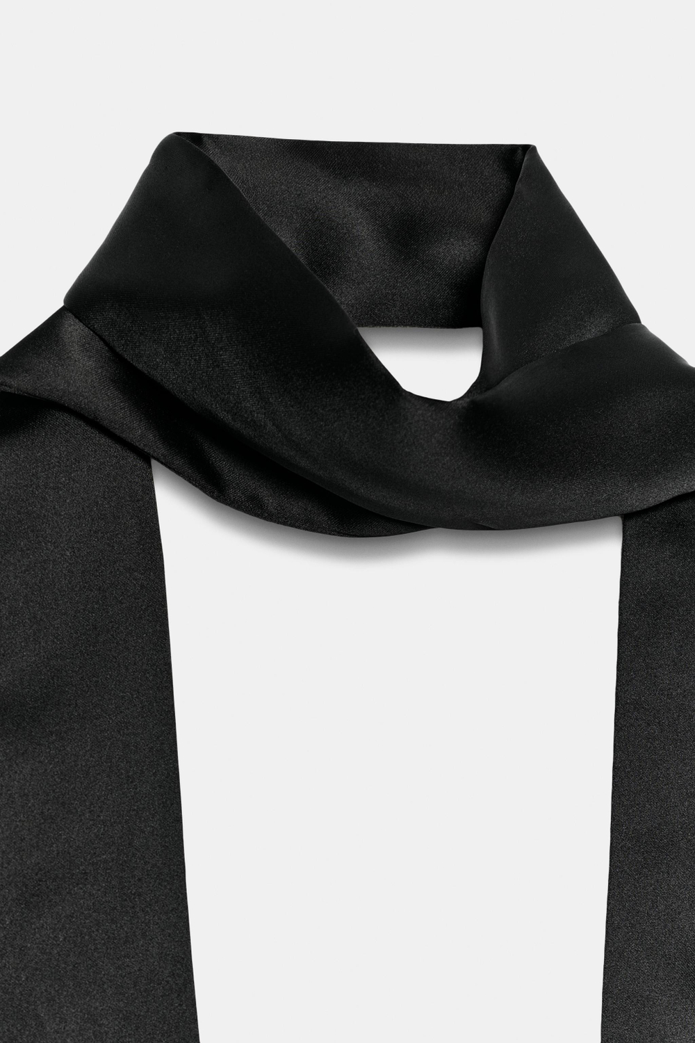 ZARA КОМБИНИРОВАННОЕ ПЛАТЬЕ-КОМБИНАЦИЯ С ШАРФОМ, БЕЛЫЙ