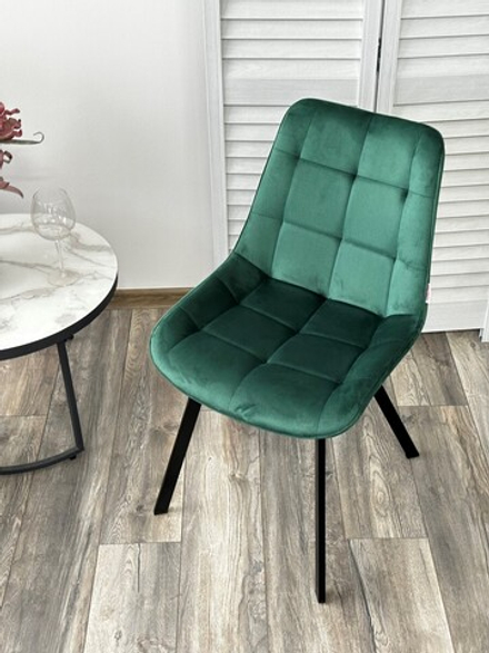 Стул CORN 360 град. поворот. G062-18 зеленый, велюр/ черный каркас, М-City