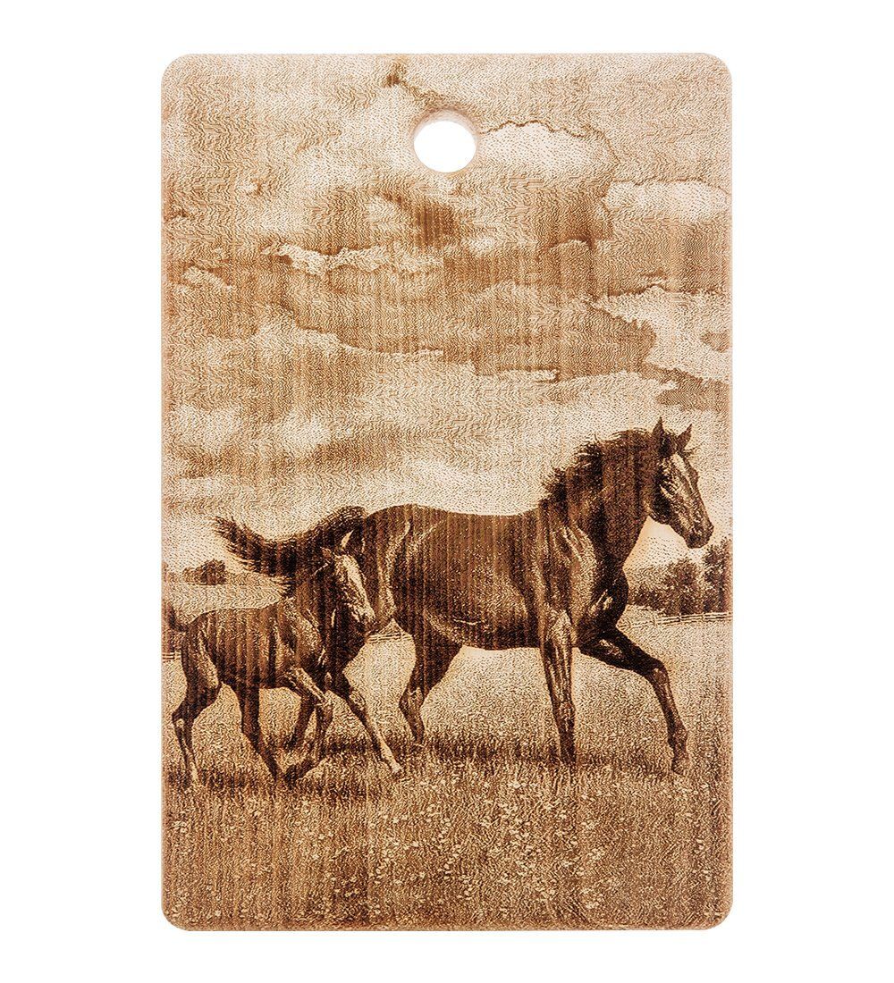 Народные промыслы КД-02/085 Доска разделочная средняя «Лошади»