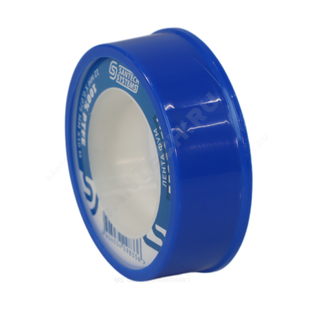 Лента ФУМ PTFE 12ммх0,075ммх10м катушка среда: вода SantechSystems