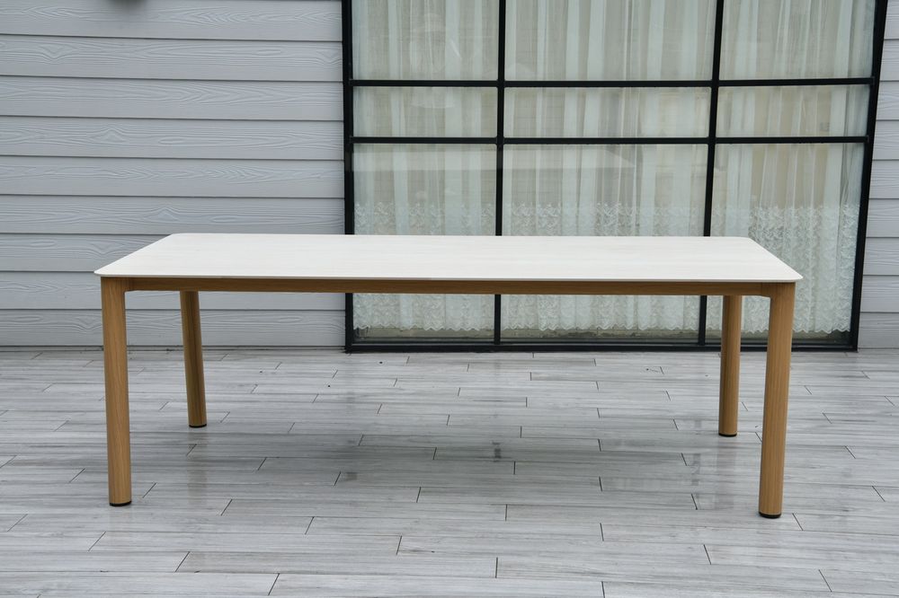 "Кейптаун" стол обеденный из алюминия, столешница из искусственного камня