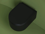 Унитаз подвесной Ceramica Nova Ulma CN4006MB безободковый, с крышкой микролифт, черный матовый