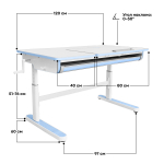 Растущая парта Kinderzen Gaudi (1200×650 мм)