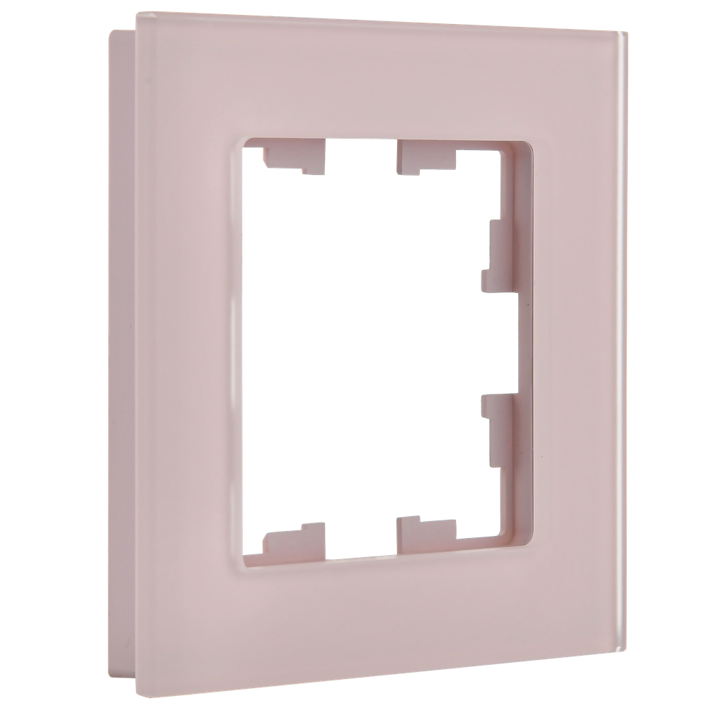 BRITE Рамка 1-местная РУ-1-2-Бр стекло розовый матовый IEK