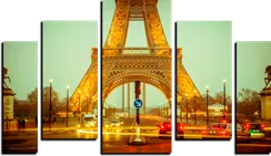 Модульная картина "Центр Парижа"