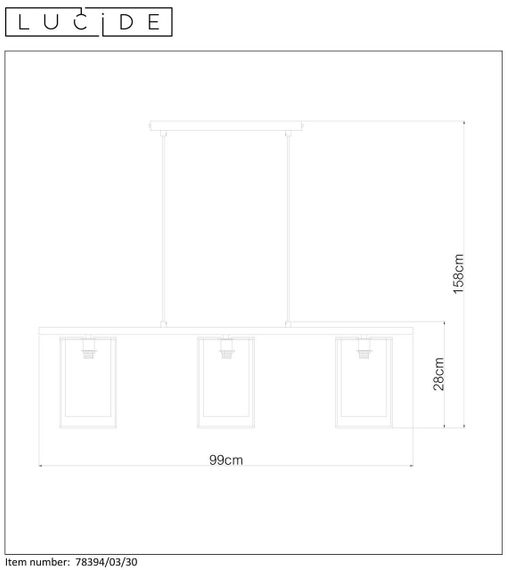 Подвесная люстра Lucide Dounia 78394/03/30