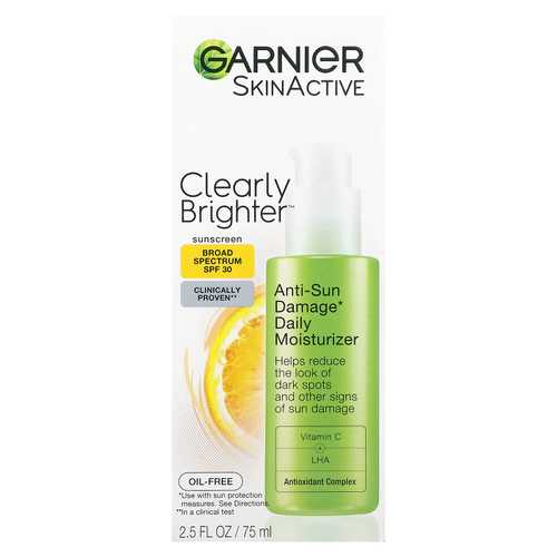 Garnier, SkinActive, ежедневное увлажняющее средство против повреждений от солнца, SPF 30, 75 мл (2,5 жидк. унции)