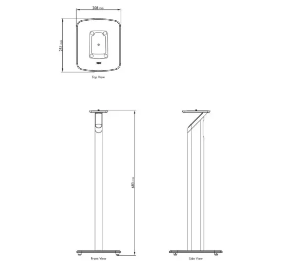 KEF S1 Floor Stand Mineral White