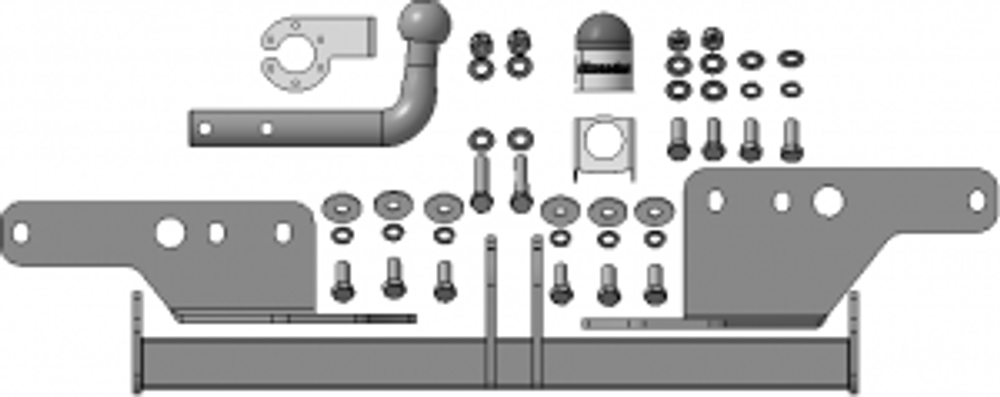 Фаркоп с эл-кой Smart для Toyota Corolla, седан, кузов E15 2007 - 2013, E16 2013 - 2018 (оцинкованный шар)(паспорт и сертификат в комплекте) 92514-A.Motodor