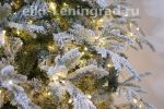 Заснеженная ель с гирляндой «Форесто» теплый свет (Литая+пвх) 210 см / 2,1 м
