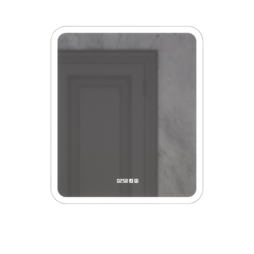 Зеркало MIXLINE "Стив-3" 600*700 (ШВ) сенсорный выключатель, часы + подогрев
