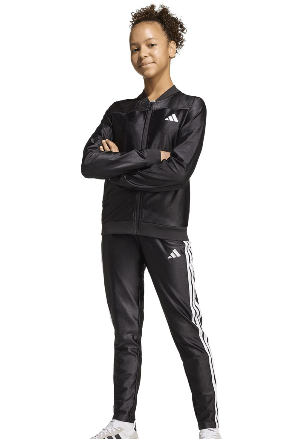 Детский теннисный костюм Adidas Glam Girls - black/silver