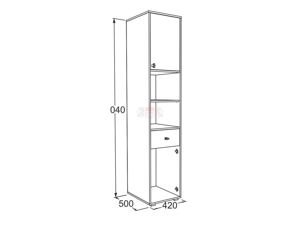 Омега 18 Шкаф комбинированный