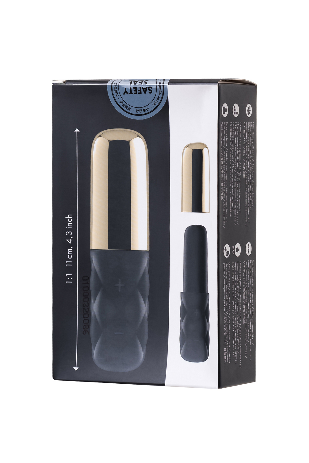 Вибромассажер Satisfyer Mini Lovely Honey черный золото 11,4 см