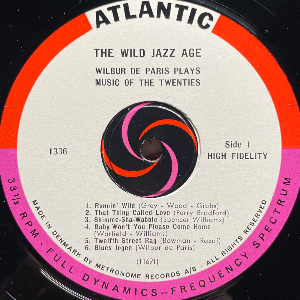 Wilbur De Paris ‎– The Wild Jazz Age - Wilbur De Paris Plays Music Of The 20's (Дания 1960г.)