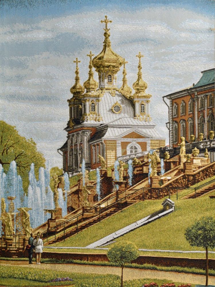 Гобеленовая картина &quot;D. ПРИДВОРНЫЙ ХРАМ&quot; в багетной раме, Россия.