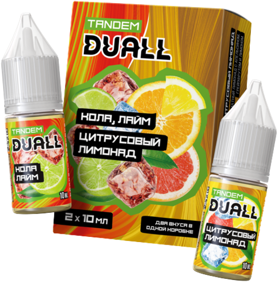 Жидкость Duall Tandem, 30 мл, Light Кола Лайм/Цитрусовый Лимонад