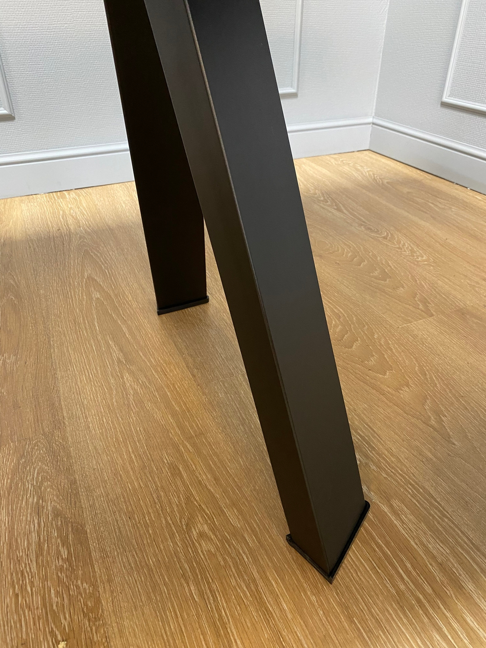 Стол обеденный, кухонный раздвижной KENNER KL1600 черный/керамика мрамор золотой
