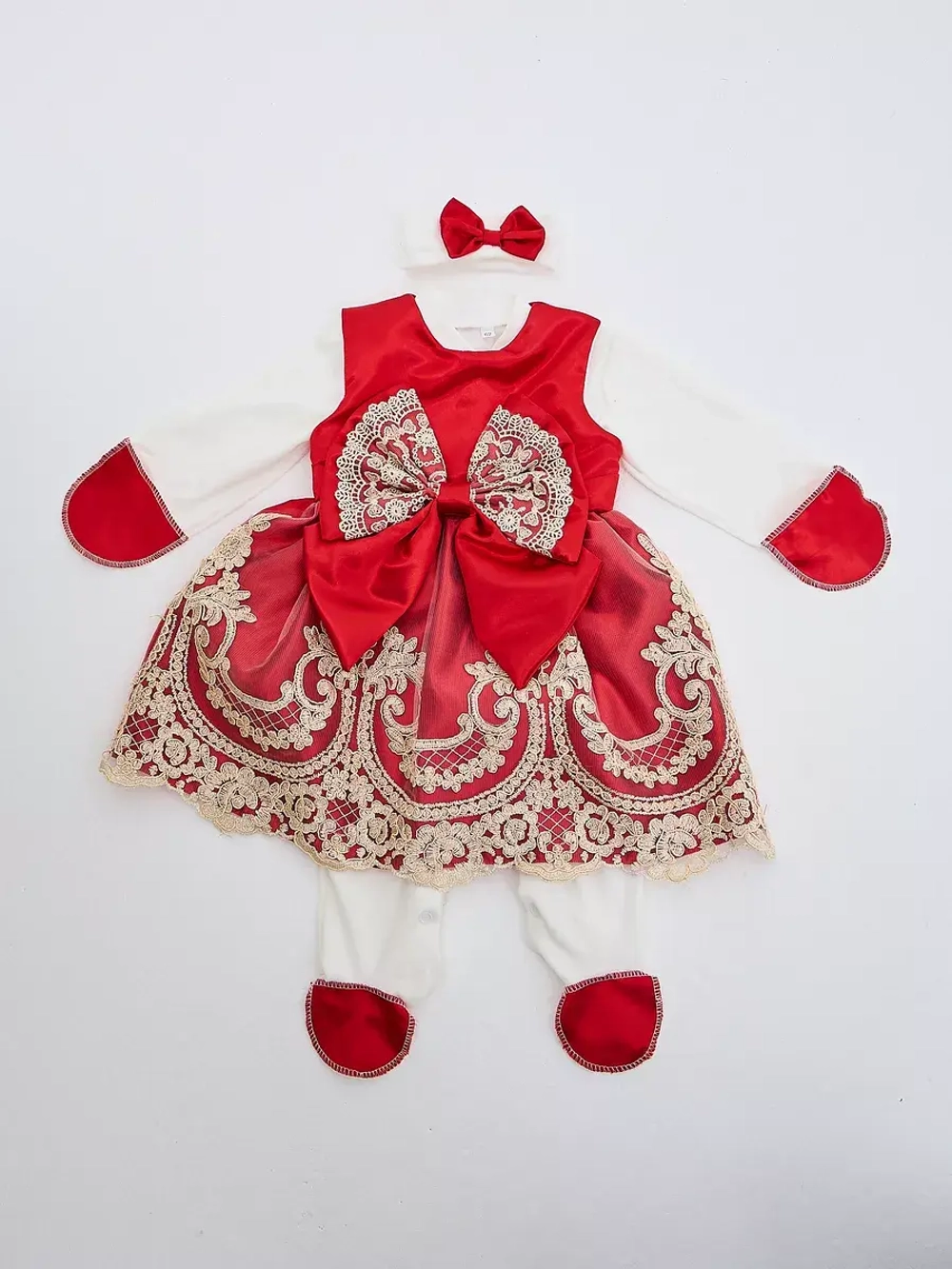 красное платье для новорожденных девочек