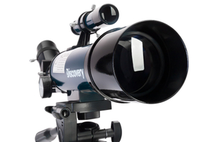 Телескоп Levenhuk Discovery Sky Trip ST50 с книгой Космос. Непустая пустота и держателем для смартфона