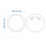 Зеркало MIXLINE "Герда" 600*600 (ШВ) гравировка