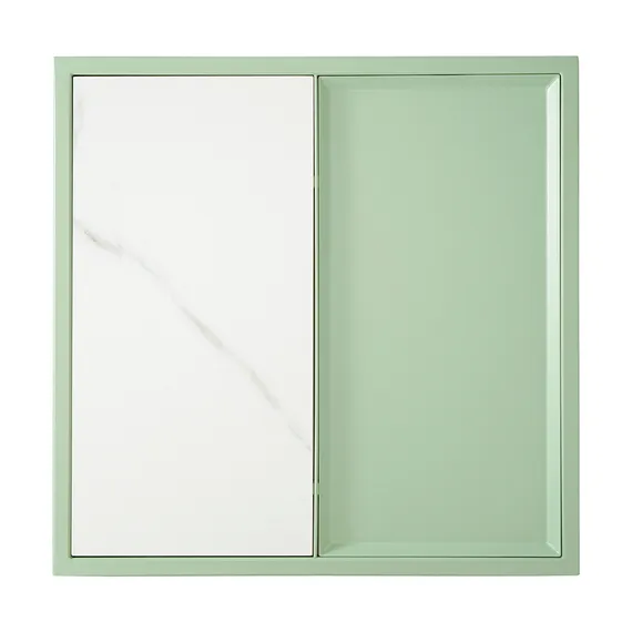 Столик кофейный mayen, 45х45 см, белый/зеленый