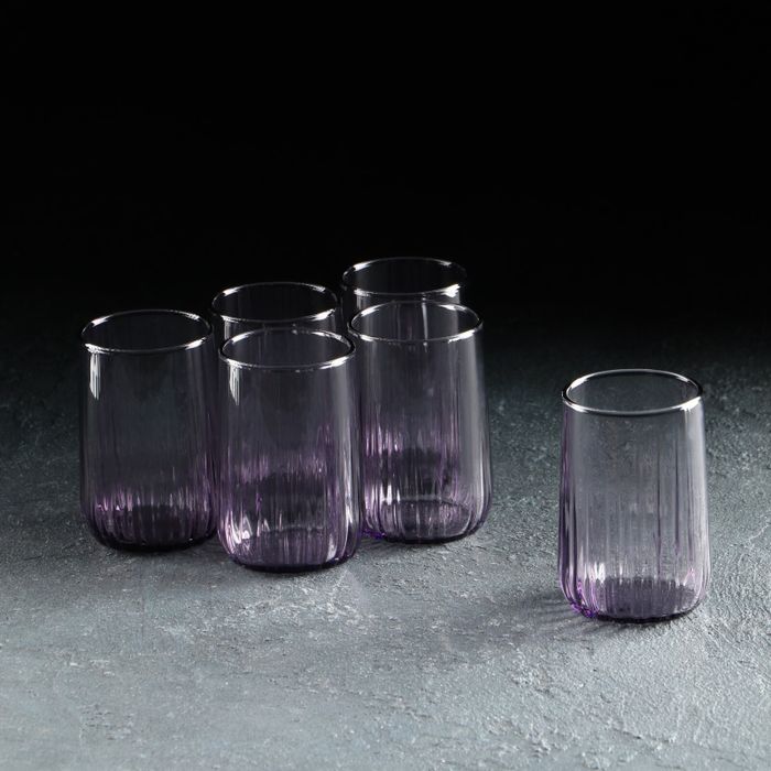 Pasabahce Набор стеклянных стаканов Nova, 135 мл, 6 шт, цвет фиолетовый