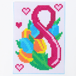 Вышивка крестиком "С праздником 8 марта!", 14*10 см 9948931