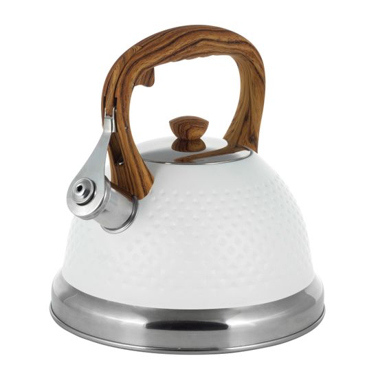 Чайник 2,7 л. из нержавеющей стали со свистком Kamille KM-1098 и ручкой "soft touch" под дерево