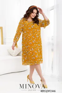 Платье 2446-желтый Minova