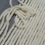 Хрустальный жемчуг (имитация baby жемчуга), 3*1,8мм, айвори, рондель