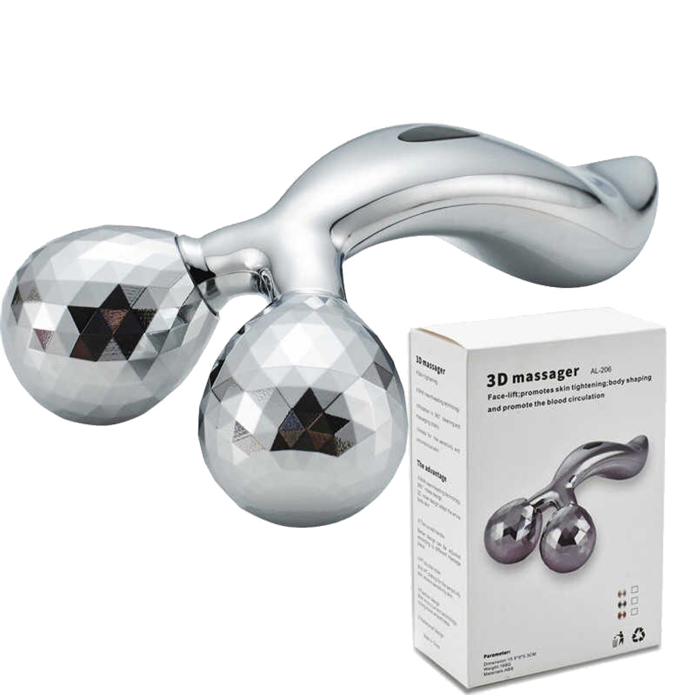 3D Ручной лифтинг массажер для лица, шеи и тела 3д MASSAGER (Silver) ZL-206