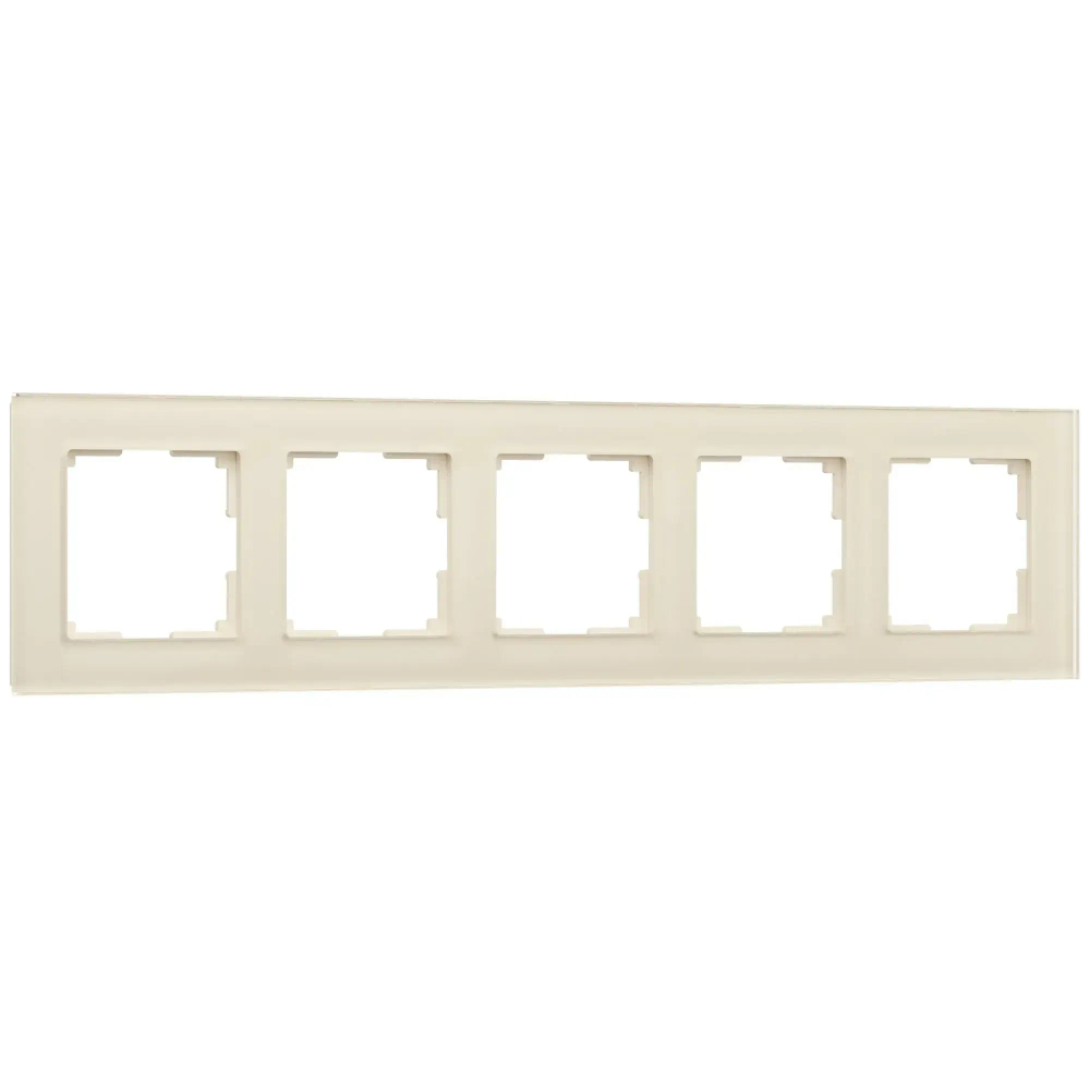 Рамка на 5 постов Favorit (молочный, стекло) W0051141