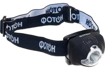 ФОТОН  Фонарь налобный светодиодный SH-900 (1W, 3xLR03 в комплекте) черный