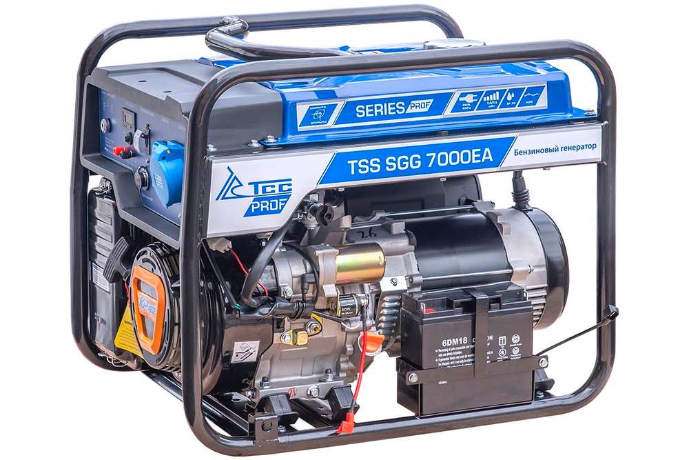Бензогенератор 7 кВт TSS SGG 7000EA в кожухе МК