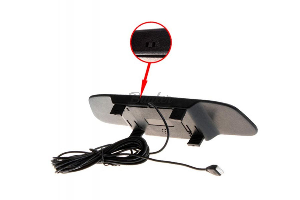 Парктроник InterPower IP-451 с зеркалом заднего вида, 4 датчика (черные), (компл.)