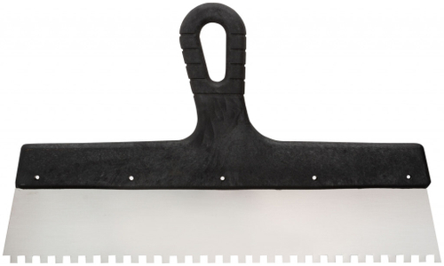 Шпатель зубчатый 6 мм, нержавеющая сталь, пластиковая ручка Master Color