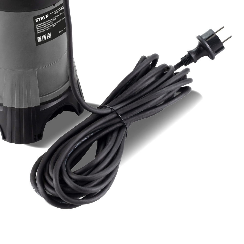 Насос погружной дренажный STAVR НПД-1150/СЕРЫЙ