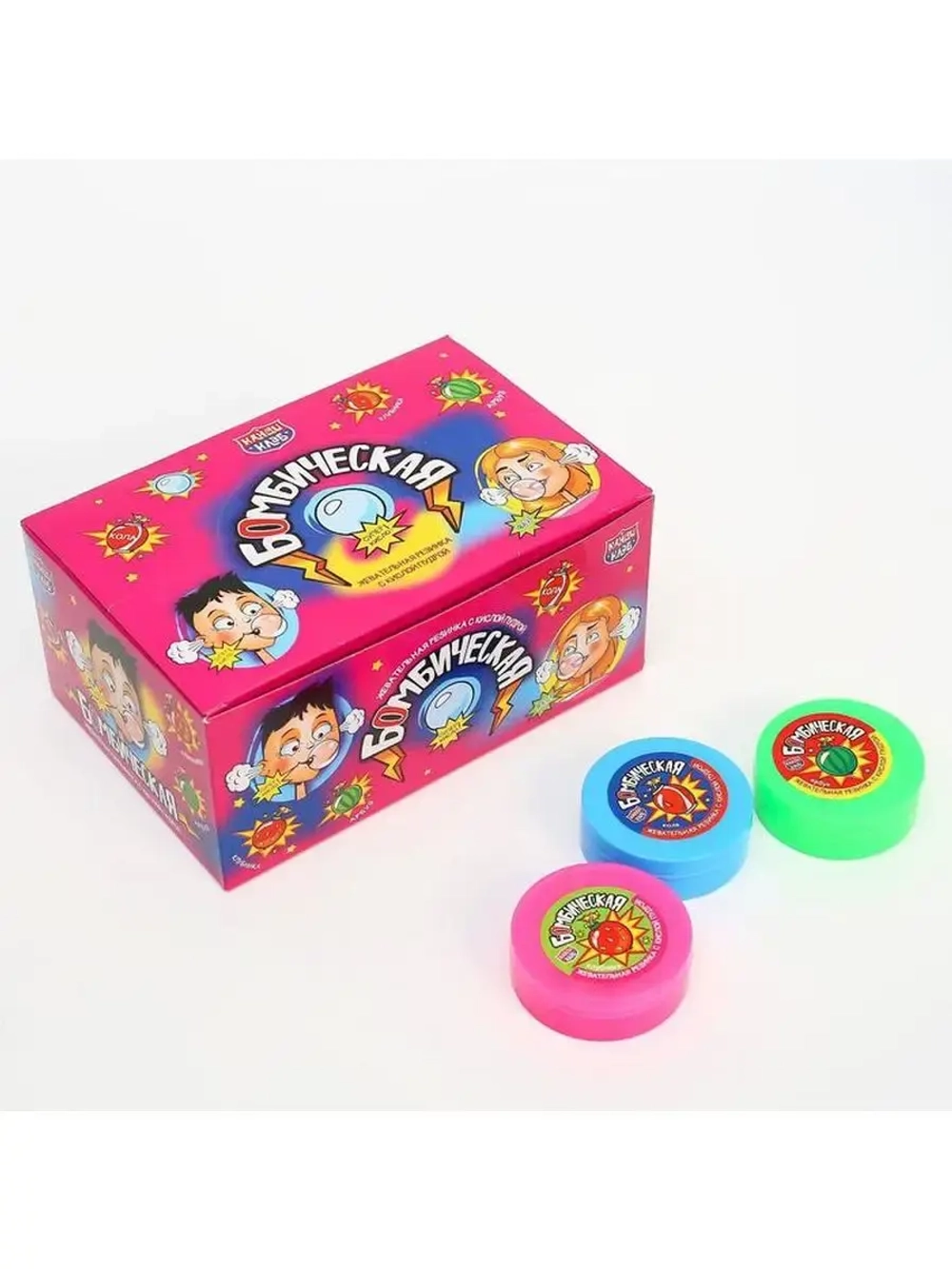 Жевательная резинка с кислой пудрой «Бомбическая», ассорти