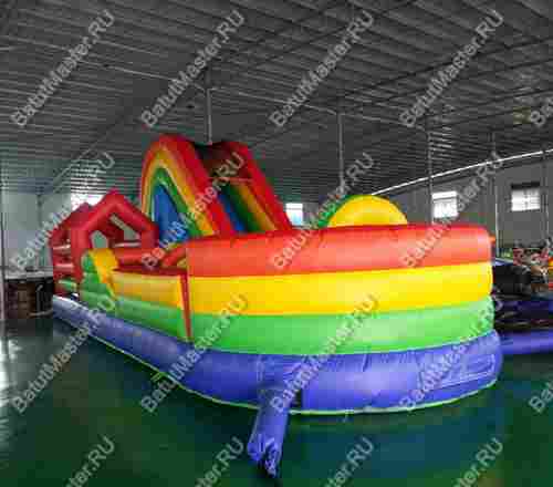 Надувная полоса препятствий "Цветное изобилие" 8*4*4 м