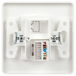 Розетка Intro Style 7-303-01 информационная RJ45, СУ, белый | Intro