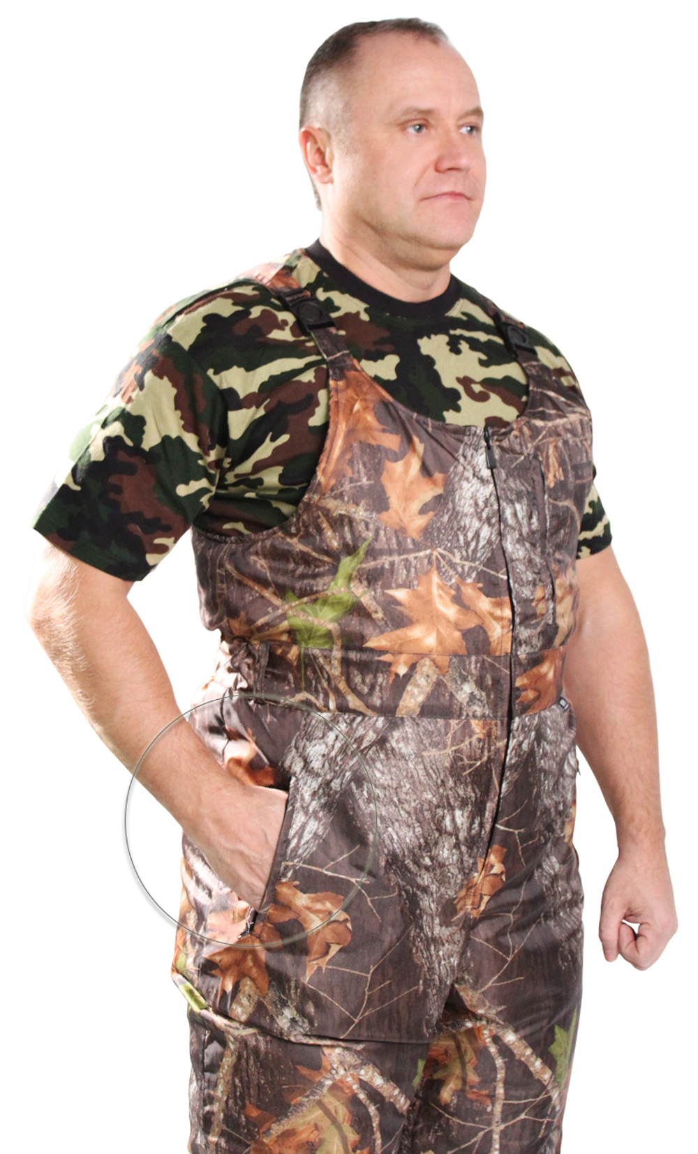 Полукомбинезон утепленный тк. Мембрана цв. Лес