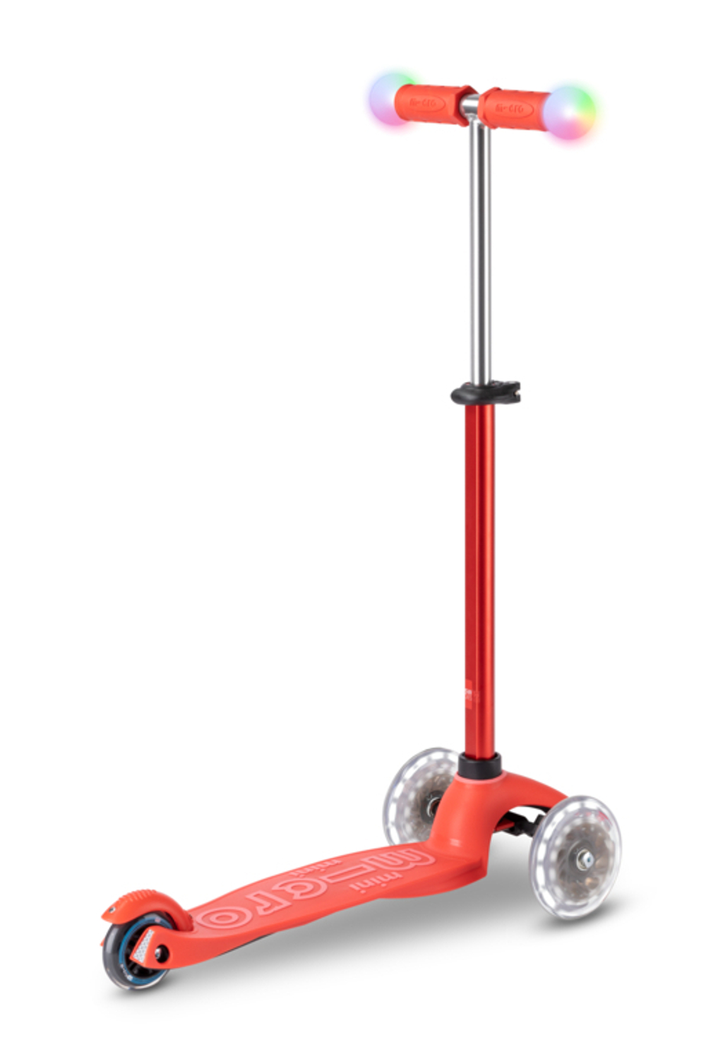 Самокат Micro Mini2Grow Deluxe Magic LED красный