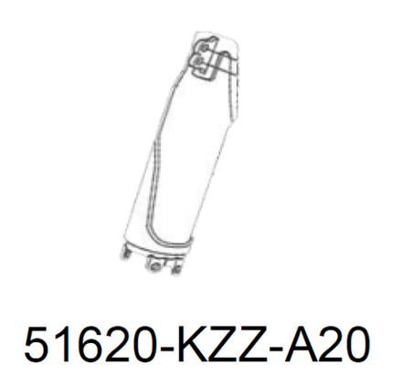 51620-KZZ-A20. PROTECTOR, L. FR. FORK. Black. CRF250M