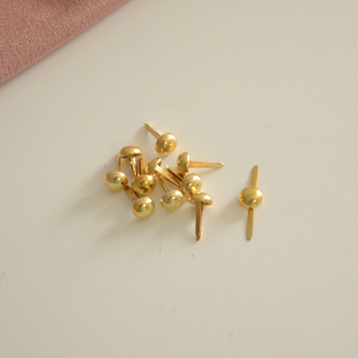 Брадсы декоративные, диаметр 6мм, золото, в наборе 10 шт